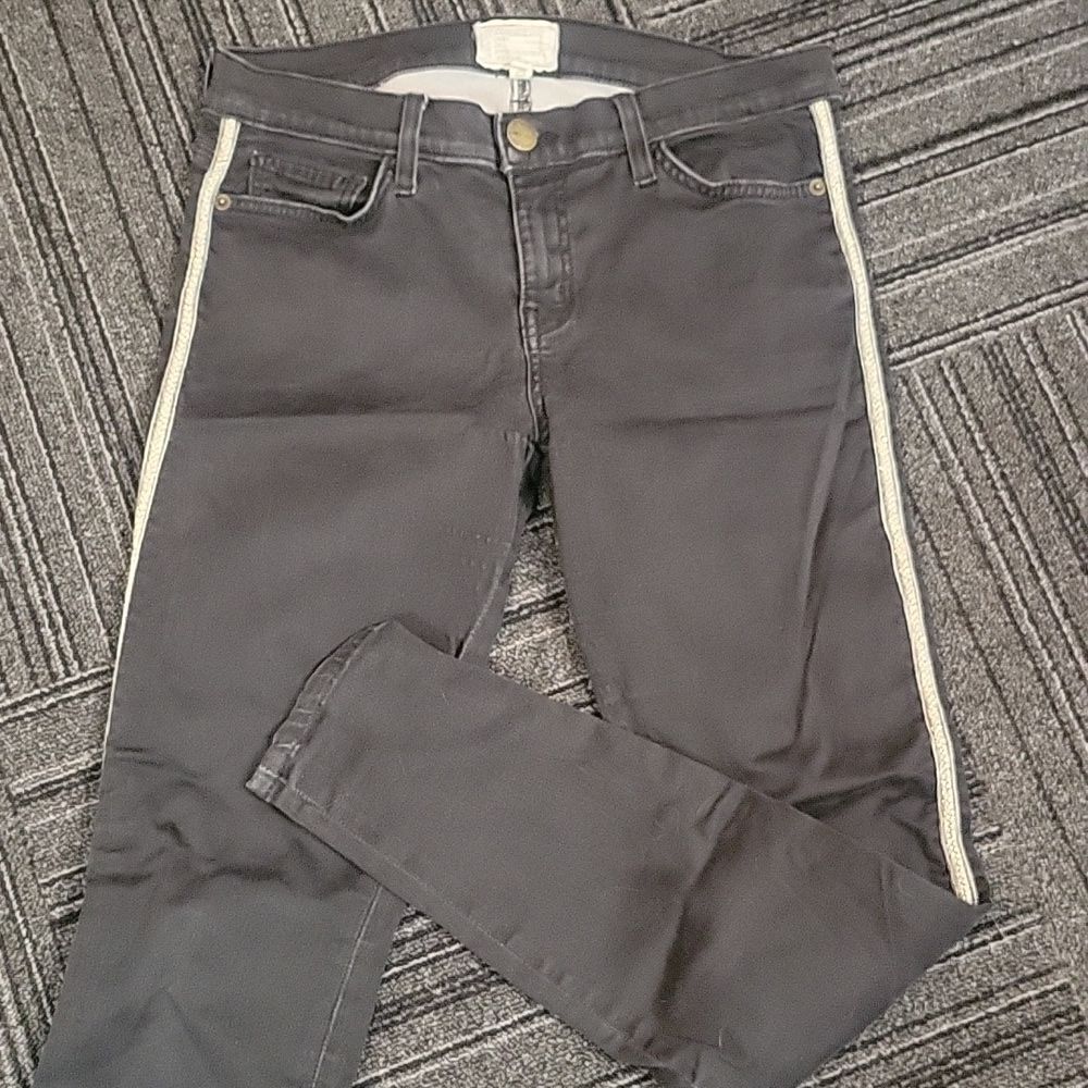 Current/Elliott Matte Black Tux Skinny Jeans, Size 30